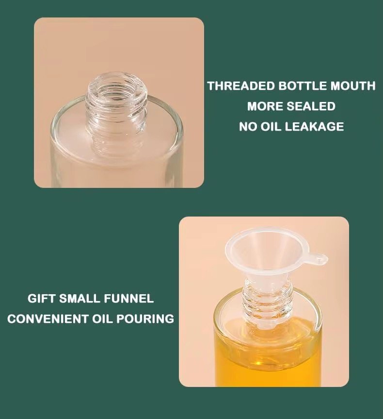 Wholesale 260ml Glass Kitchen Oil Sprayer Transparent Pressed Metal Oil Bottle With Hanging Feature Wholesale Oil Spray Bottle