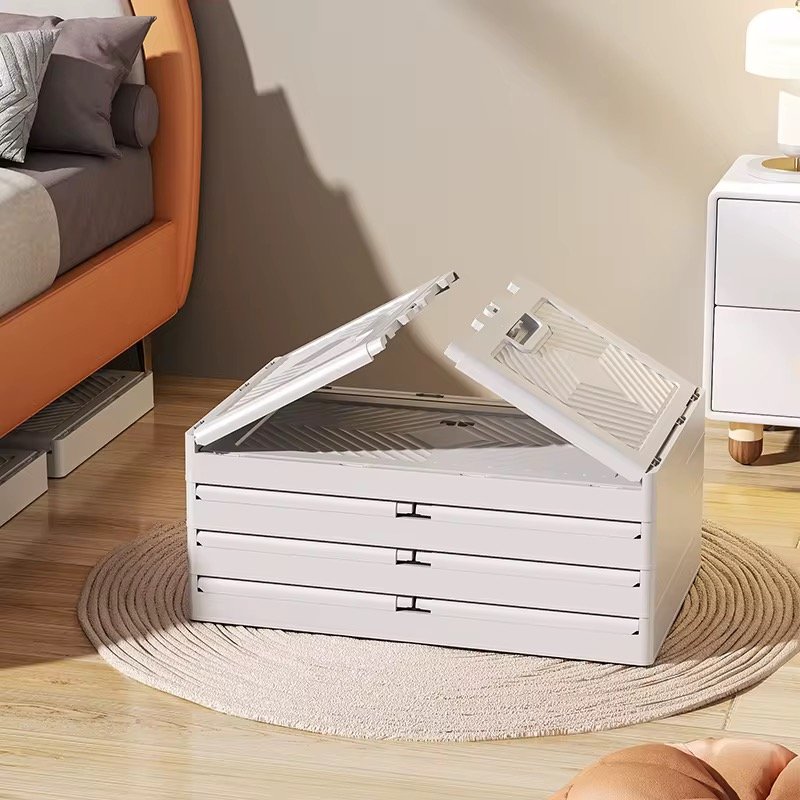 > Light Luxury And Practical 60cm Width Multifunctional Plastic Snack Storage Cabinet Storage Folding Cabinet