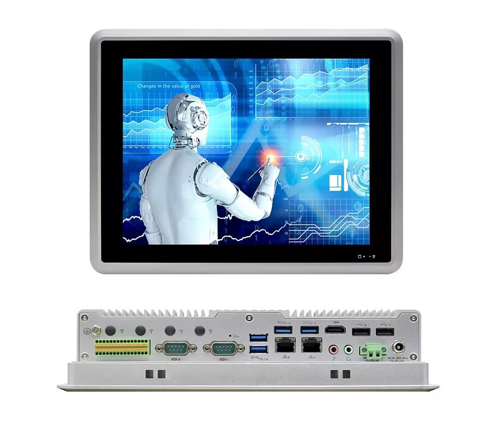 10.4 Inch Intel J6412 7 8 10th Industrial Embedded Computer 2 LAN 6 COM Capacitive Touch Screen Fanless IPC Industrial Panel Pc
