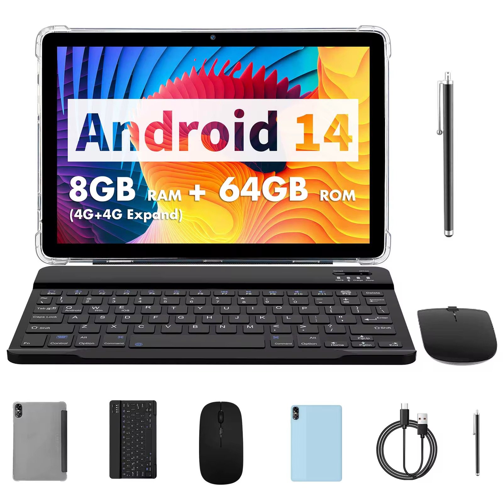 Wholesale OEM New 10 Inch Android 14.0 Tablet 1280*800FHD Big Screen Octa Core RAM 8GB Tablet PC