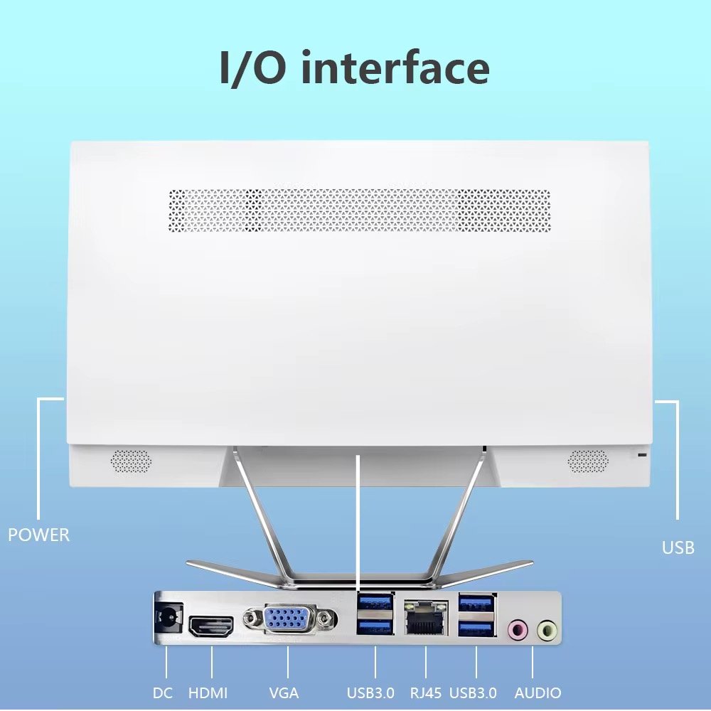 23.8" LED AIO PC Core 13 15 17 AlO Monoblock Business Gaming Barebone Computer All in One PC Desktop SSD Computers