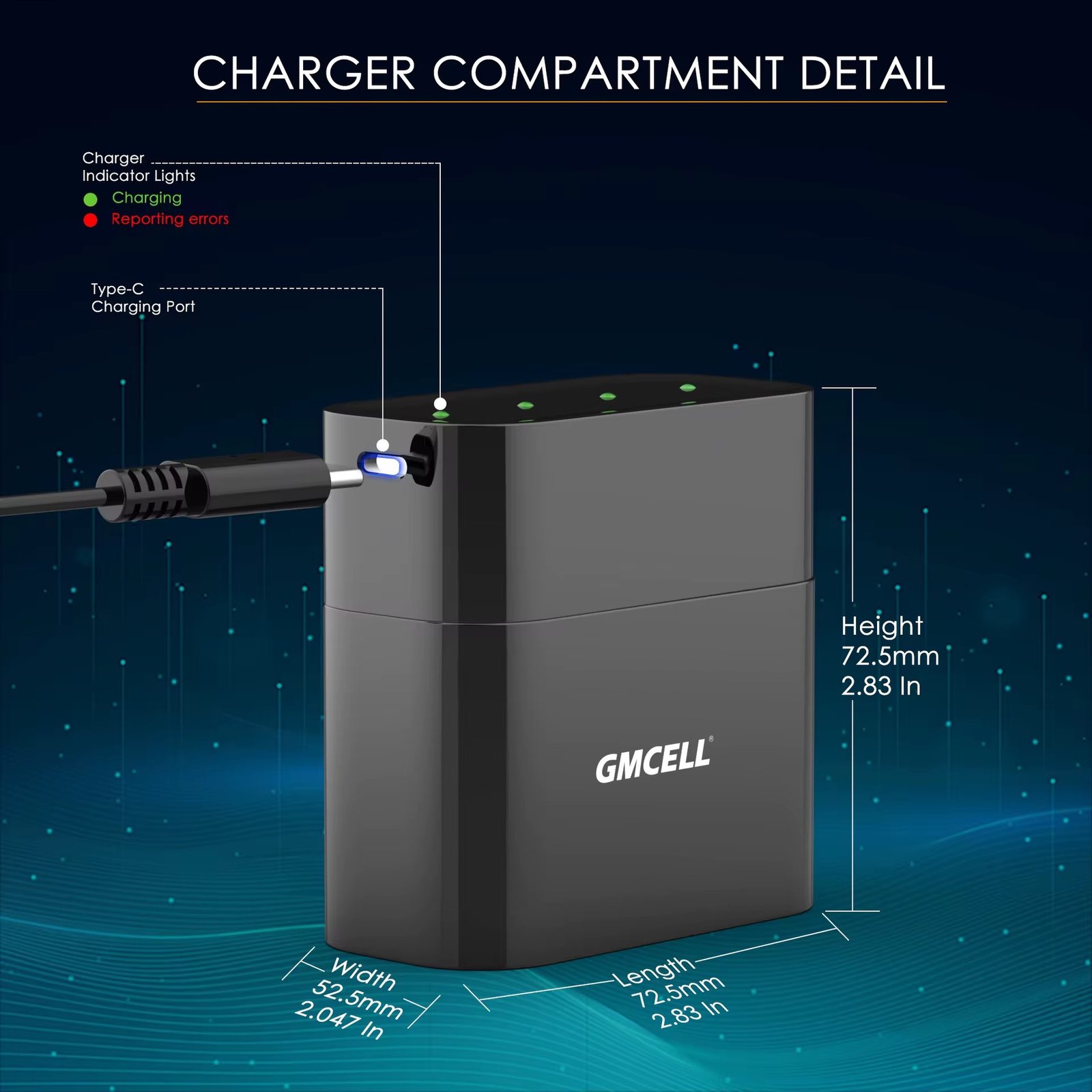 5V 3A 4 Pack AA AAA Lithium Battery Smart Charger For AA Rechargeable Lithium Battery Charging & Storage