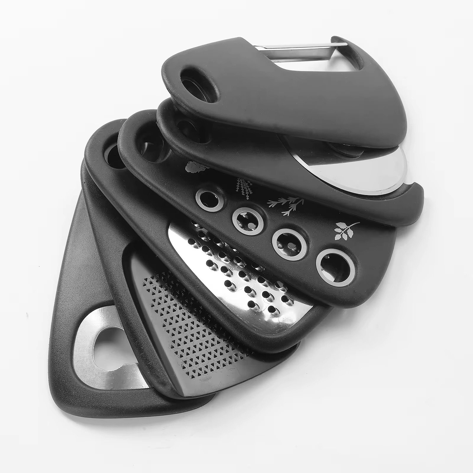 6-in-1 Manual Stainless Steel Multifunctional Kitchen Gadget Set Fruits & Vegetables Peeler Can Opener Pizza Cutter Cheese Tool