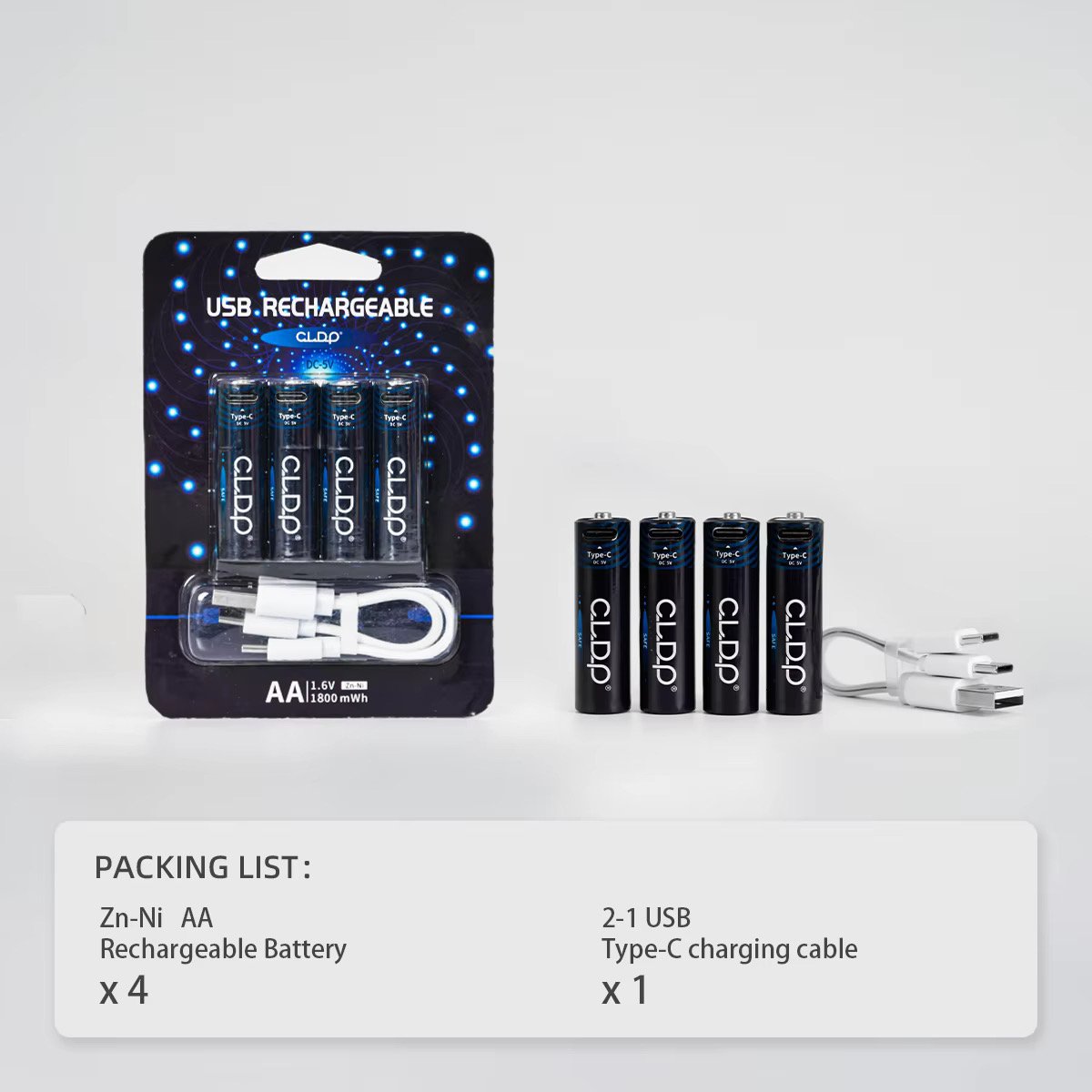 1.5v Reachable batteries high capacity Pilas Doble A Recargables Pila 1.6V Triple A Recargable Por Cable Usb