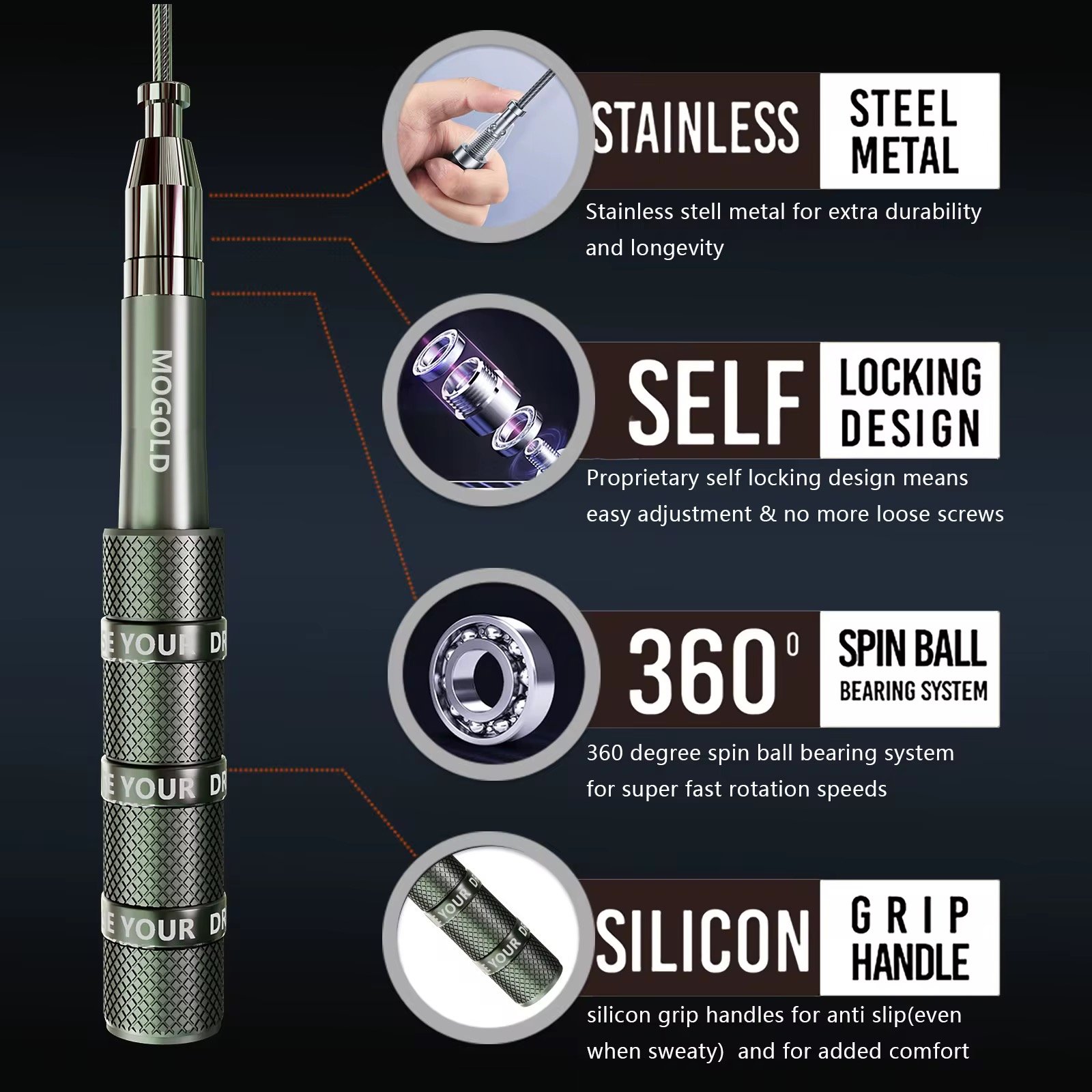 Adjustable Weighted 3m PVC Steel Wire Aluminum Alloy Jump Rope Retractable Palmtop Speed For Boxing Training