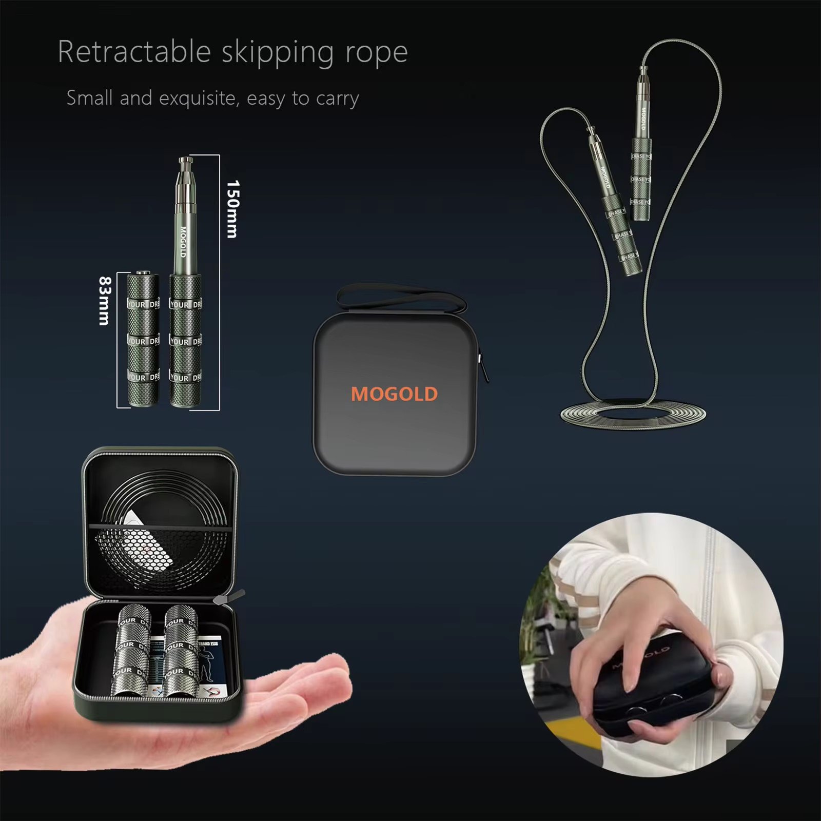 Adjustable Weighted 3m PVC Steel Wire Aluminum Alloy Jump Rope Retractable Palmtop Speed For Boxing Training