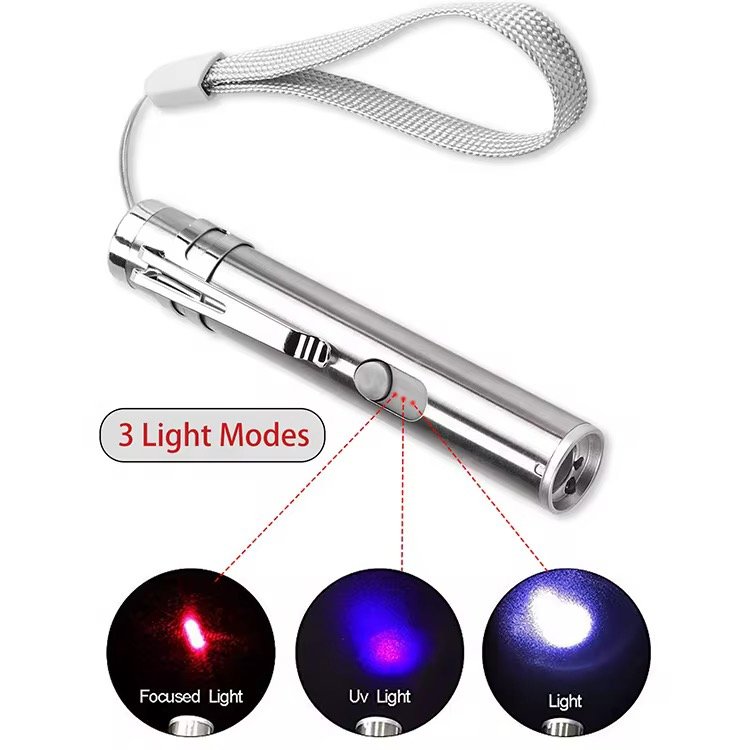 3 In 1 Multi-Angle USB Laser Cat Rechargeable Pet Catch Cat Laser Pointer Toys LED Laser Interactive Cat Training Toy