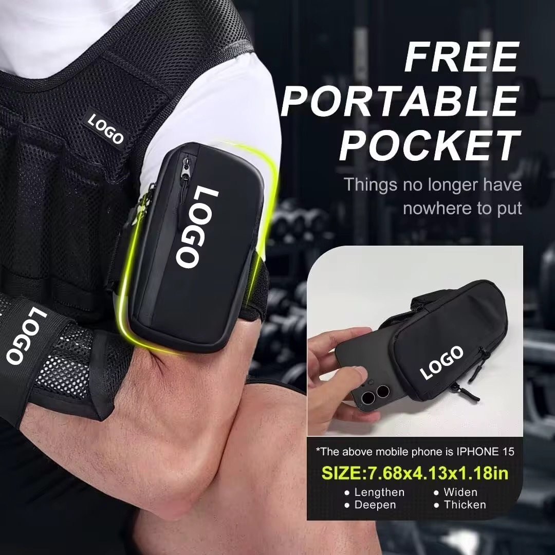 Adjustable Weighted Vest 44LB Workout Weight Vest Plate Jacket Training Training Fitness Weighted Vest for Men Women