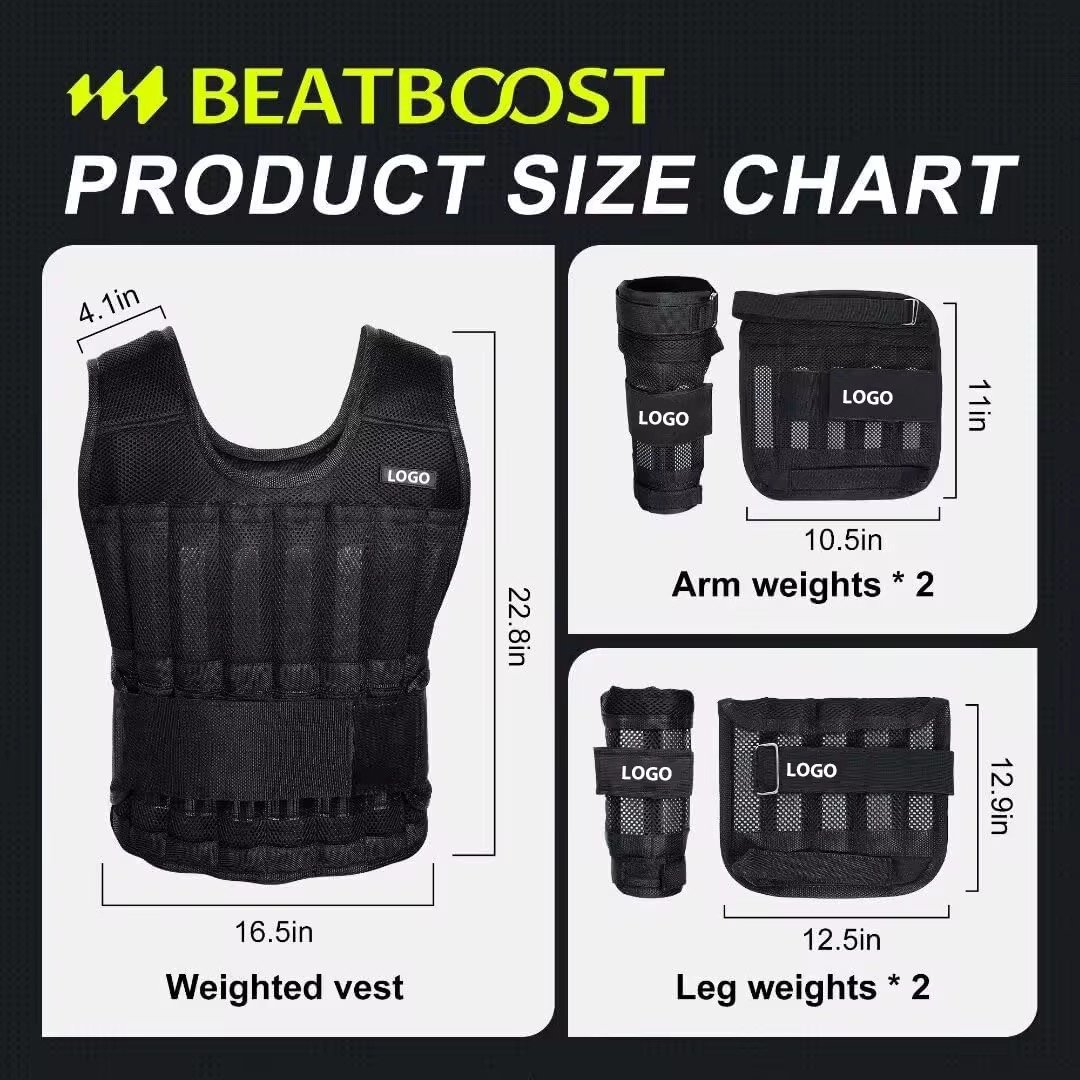 Adjustable Weighted Vest 44LB Workout Weight Vest Plate Jacket Training Training Fitness Weighted Vest for Men Women