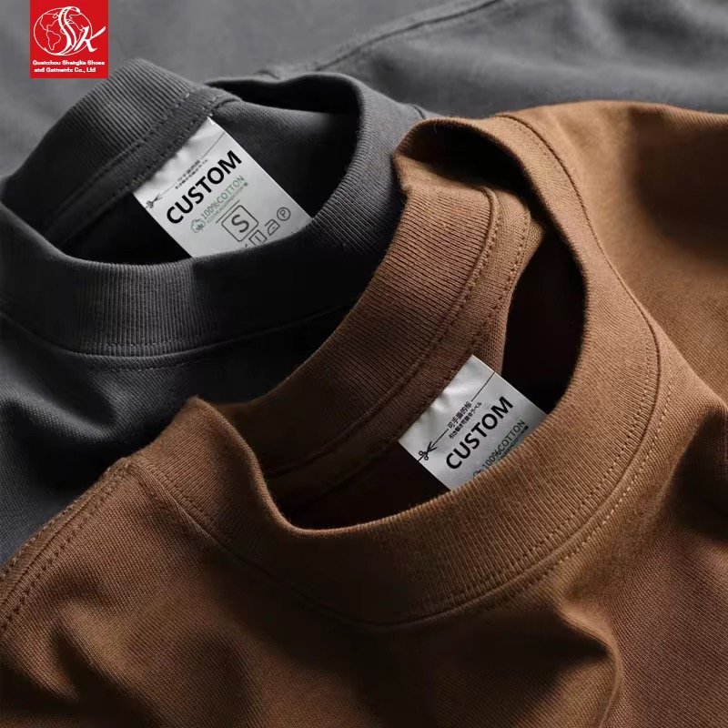 SK 230G Oversized Heavy Tee Custom Printing Plain Blank Unisex Men's T-shirt High Quality Solid Heavyweight 100% Cotton Tshirt