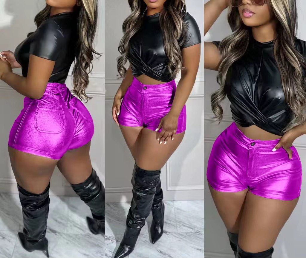 Spring and Summer Hot Selling Fashion Women's Fashion Sexy Slimming Colored Multi Color Waterproof PU Casual Clothing