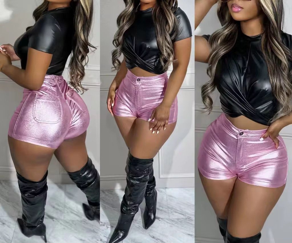 Spring and Summer Hot Selling Fashion Women's Fashion Sexy Slimming Colored Multi Color Waterproof PU Casual Clothing