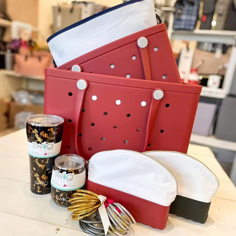 2024 New Product Hand Tote Simply Southern Eva Beach Bag EVA Beach Hand Bag High Quality Silicone Large Beach Bag