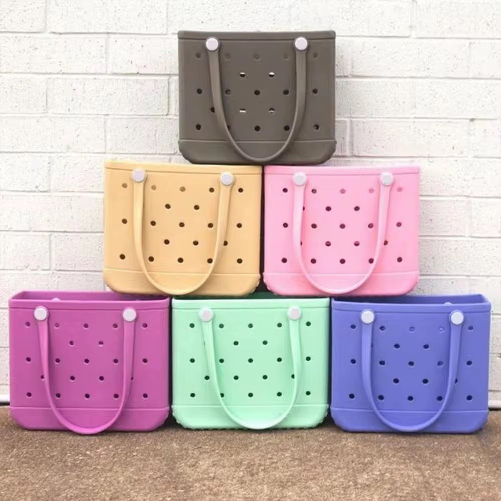 2024 New Product Hand Tote Simply Southern Eva Beach Bag EVA Beach Hand Bag High Quality Silicone Large Beach Bag