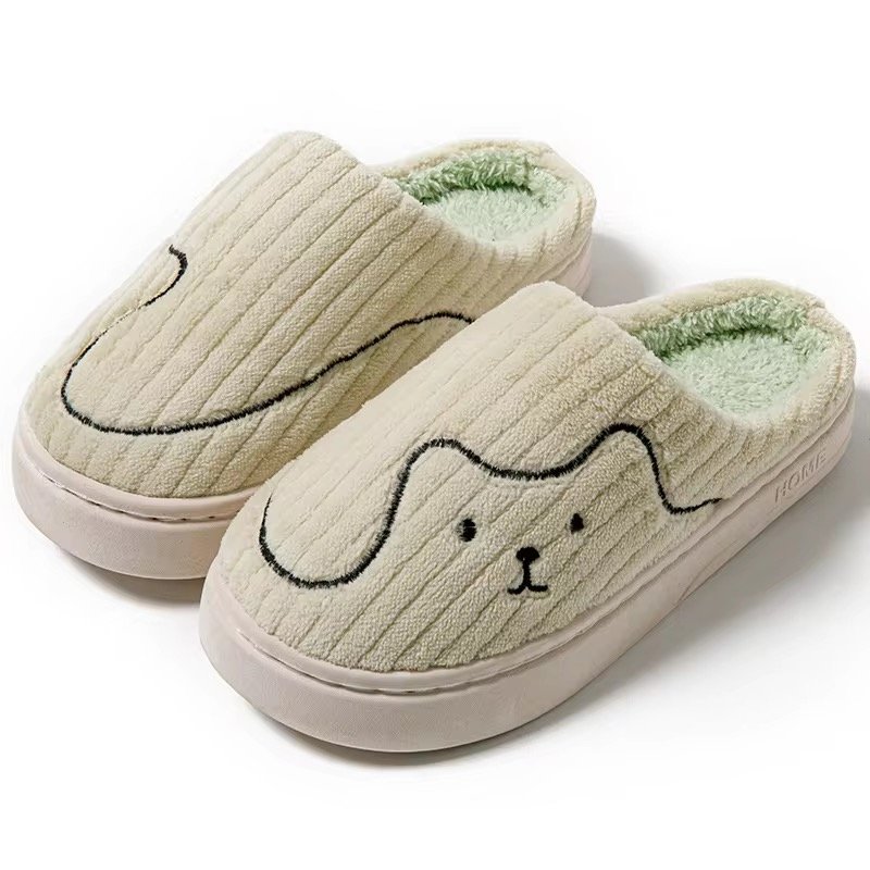 Winter New Style Cute Plush Slippers For Couples Women Men Soft Indoor Non-Slip Home Wear For Autumn Winter Spring