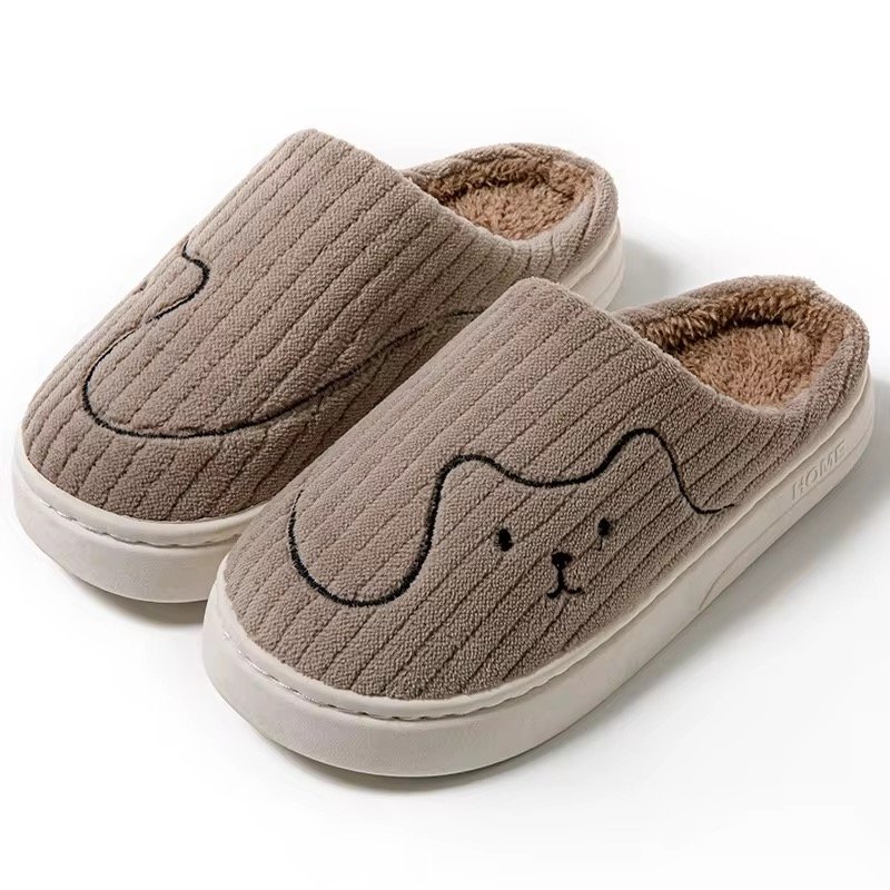 Winter New Style Cute Plush Slippers For Couples Women Men Soft Indoor Non-Slip Home Wear For Autumn Winter Spring