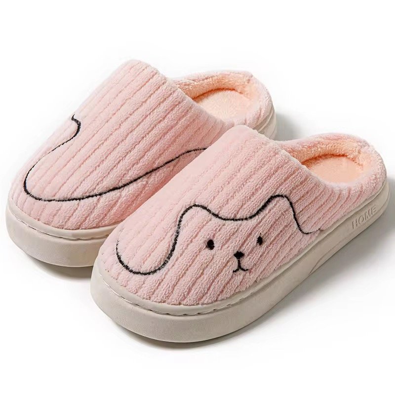 Winter New Style Cute Plush Slippers For Couples Women Men Soft Indoor Non-Slip Home Wear For Autumn Winter Spring
