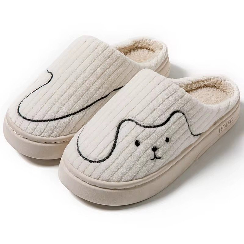 Winter New Style Cute Plush Slippers For Couples Women Men Soft Indoor Non-Slip Home Wear For Autumn Winter Spring
