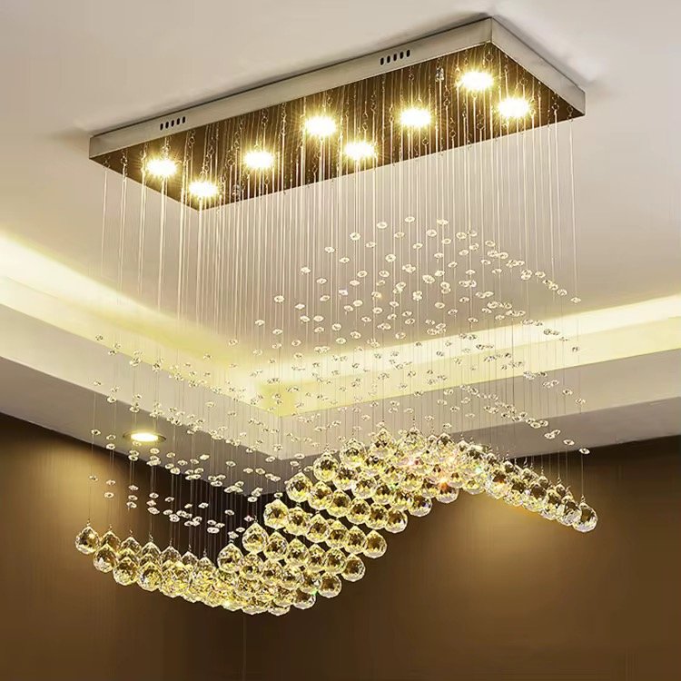 Wholesale Indoor Villa Project Large Home Wedding Decoration Light Led Ball Crystal Chandelier
