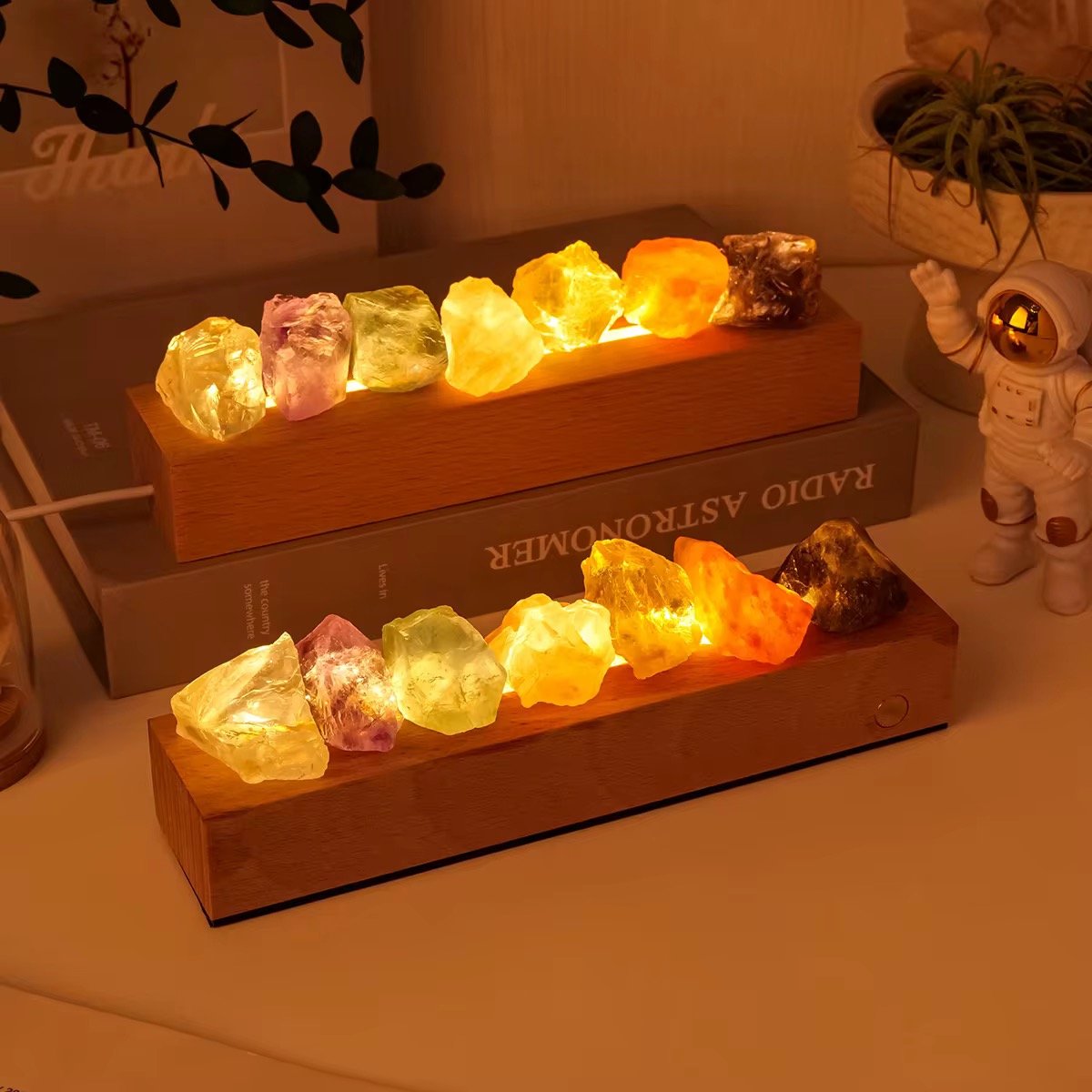 Wholesale Natural Spiritual Healing Crystal Night Light Crystal Raw Stone Lamp Bedroom Sleep-inducing Decorations