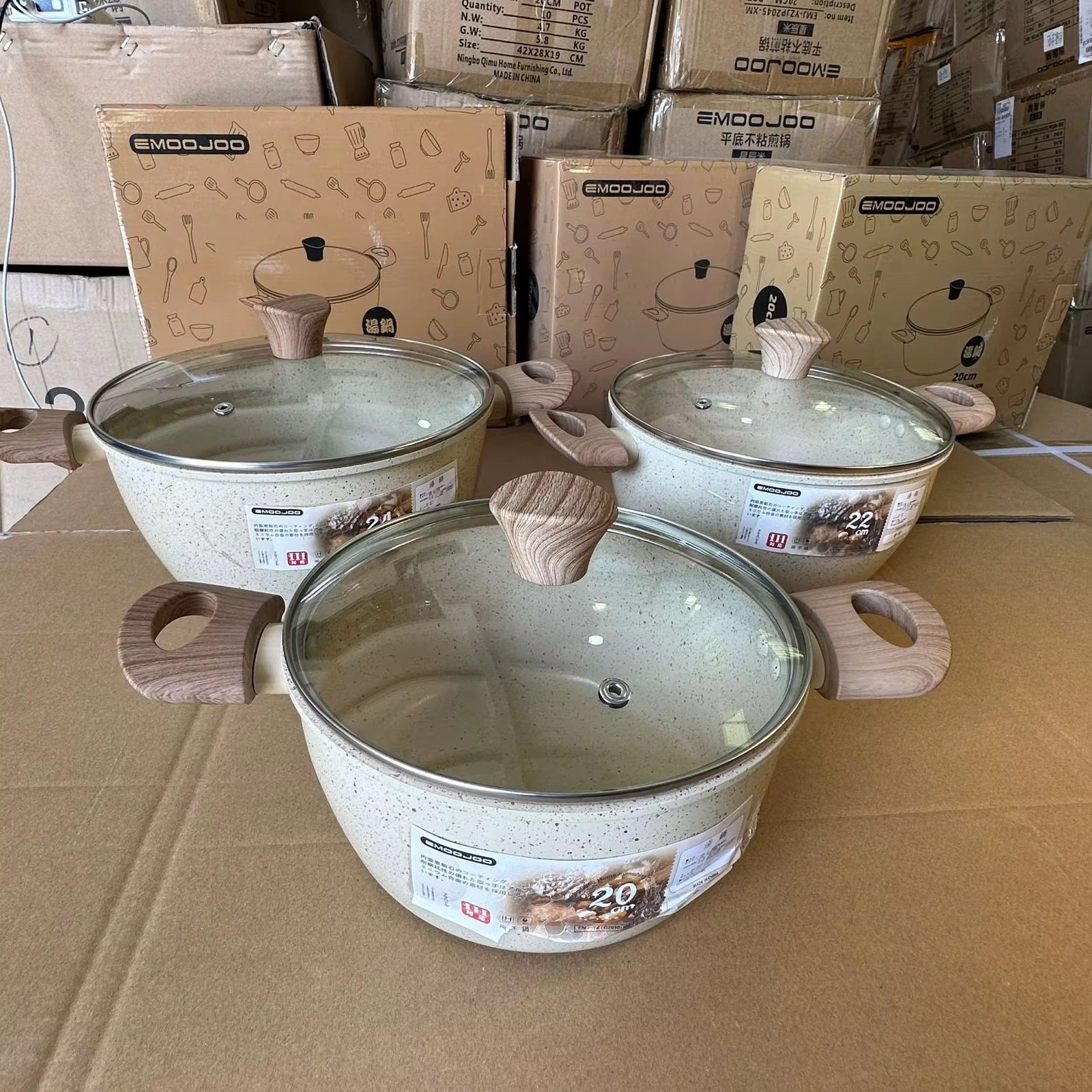 Stone Dual-Sided Stockpot Non-Stick Pan Aluminum Casting Stew Pot Household Soup Pot Induction Cooker Gas Stove Cookware