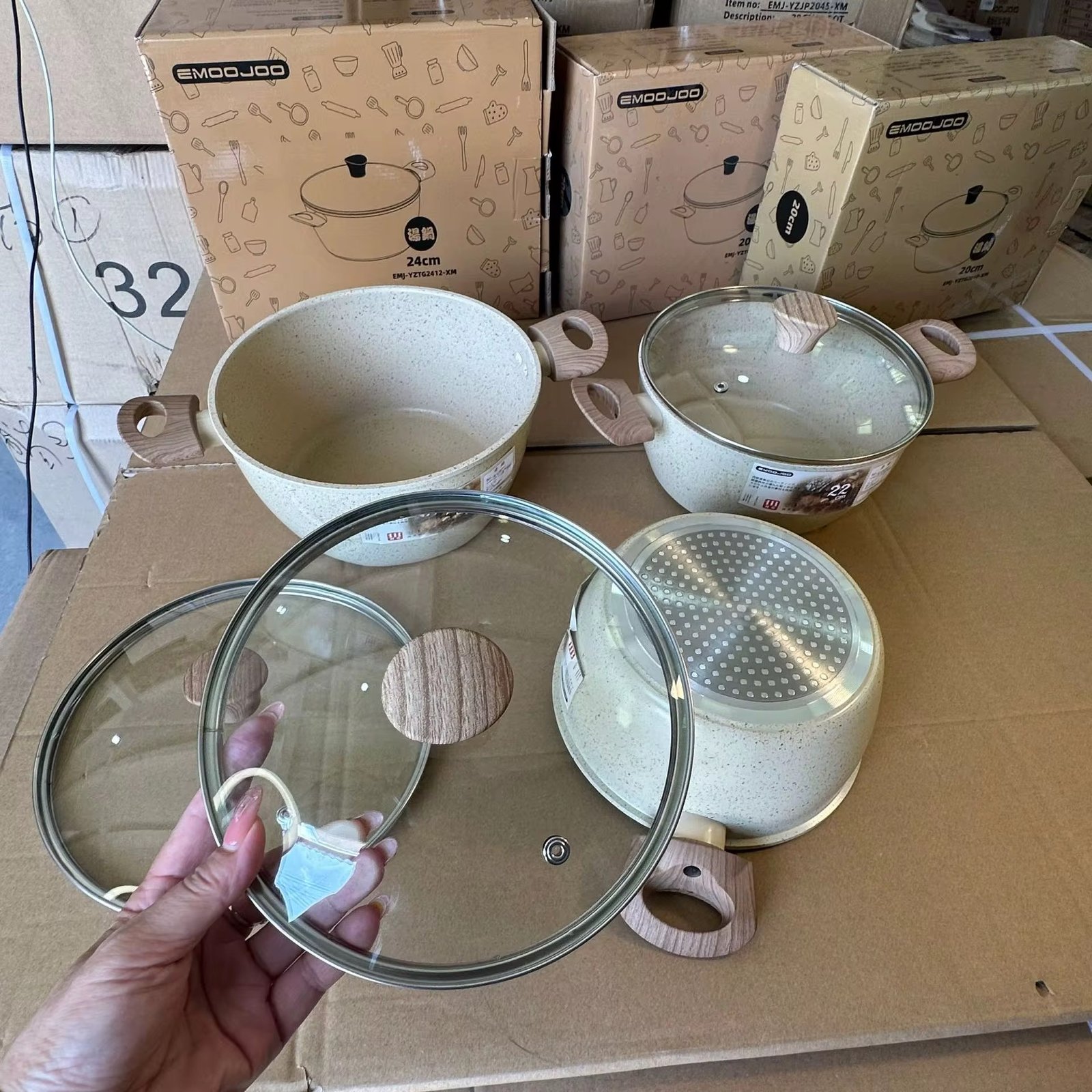 Stone Dual-Sided Stockpot Non-Stick Pan Aluminum Casting Stew Pot Household Soup Pot Induction Cooker Gas Stove Cookware