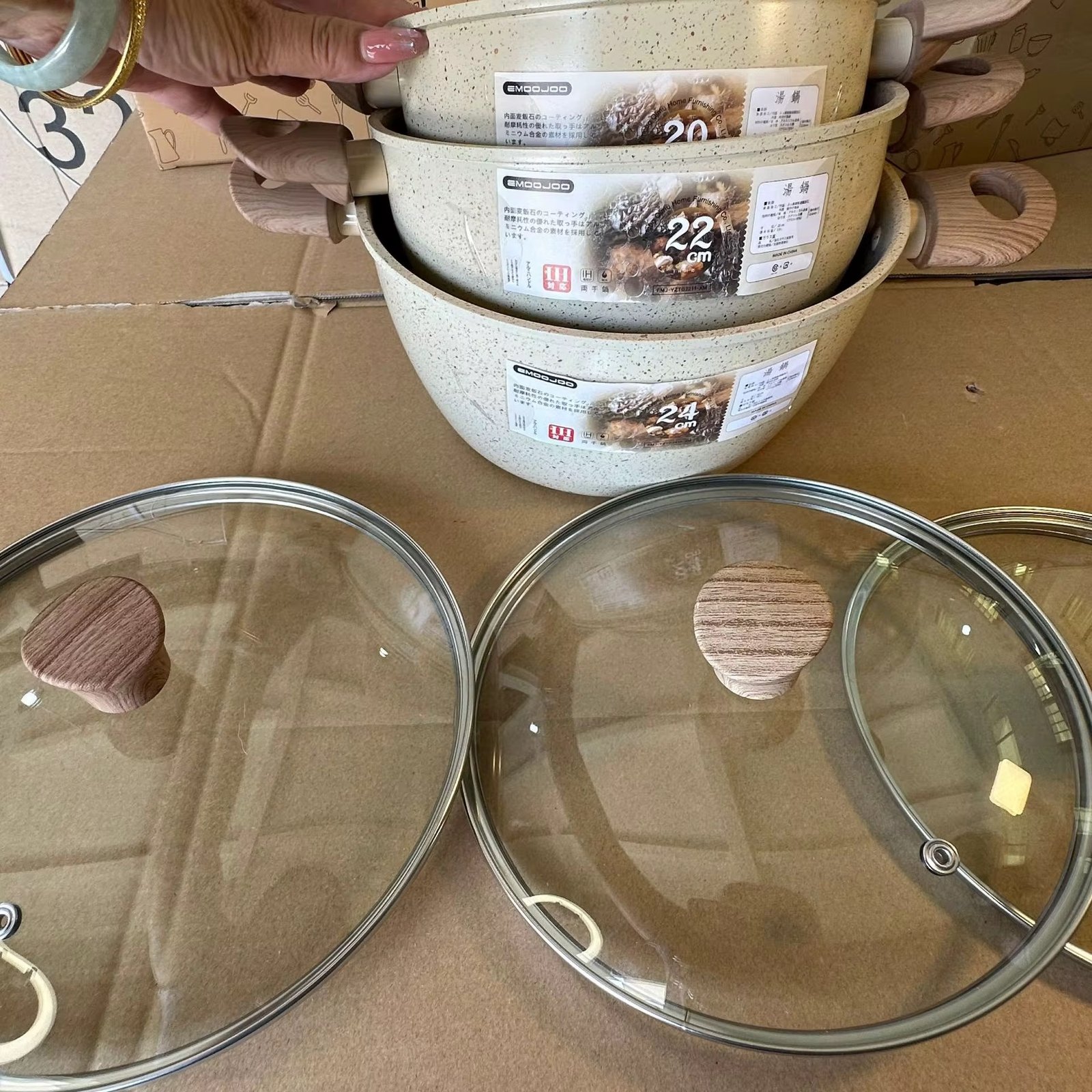 Stone Dual-Sided Stockpot Non-Stick Pan Aluminum Casting Stew Pot Household Soup Pot Induction Cooker Gas Stove Cookware