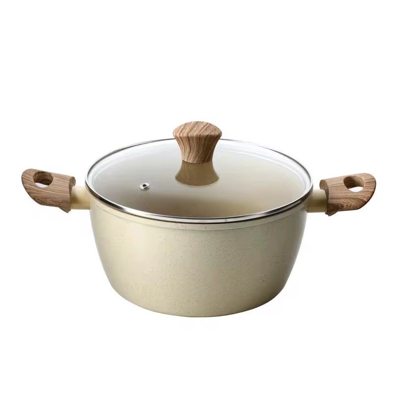 Stone Dual-Sided Stockpot Non-Stick Pan Aluminum Casting Stew Pot Household Soup Pot Induction Cooker Gas Stove Cookware