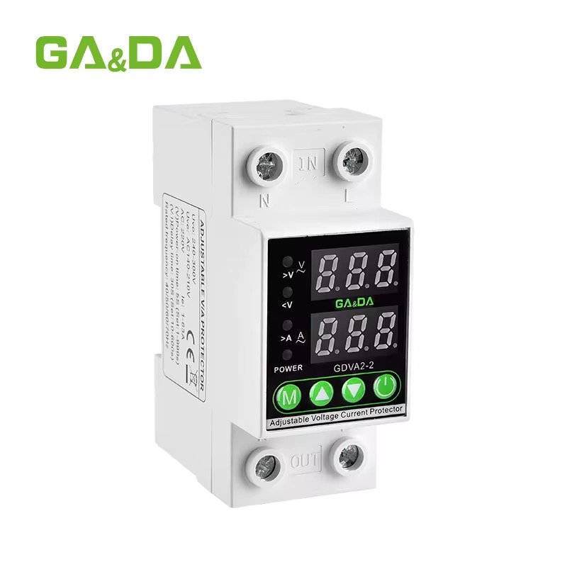 Top Selling GDVA2-2-40A 230V Din Rail Adjustable Automatic Recovery Reconnect Over Under Voltage Protective Protector Voltage