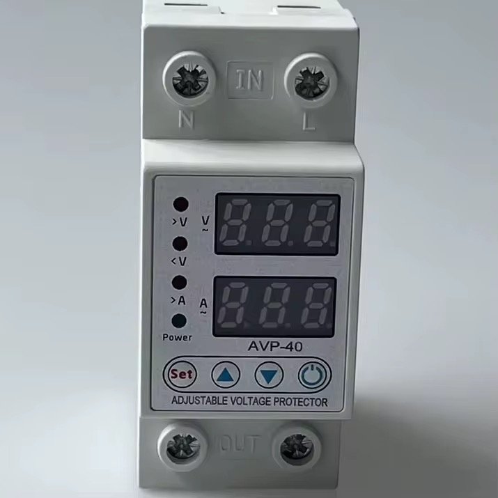 120V Or 220V Factory 40A Voltage Protector Adjustable Over And Under Voltage Protector Electrical Device