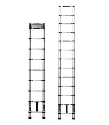 Single-Sided Telescopic Ladder Industrial Portable Aluminum Household Climb Step Folding Ladder EN131 Certified
