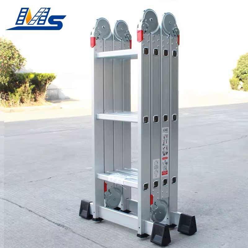 Adjustable Length Folding Aluminium Ladder Telescopic Engineering Extension Step Ladder