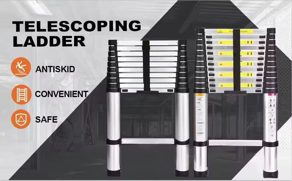 4.4m 5m 6m Folding Step Ladder Aluminum Telescopic Extension Aluminum Ladder Aluminium ladder