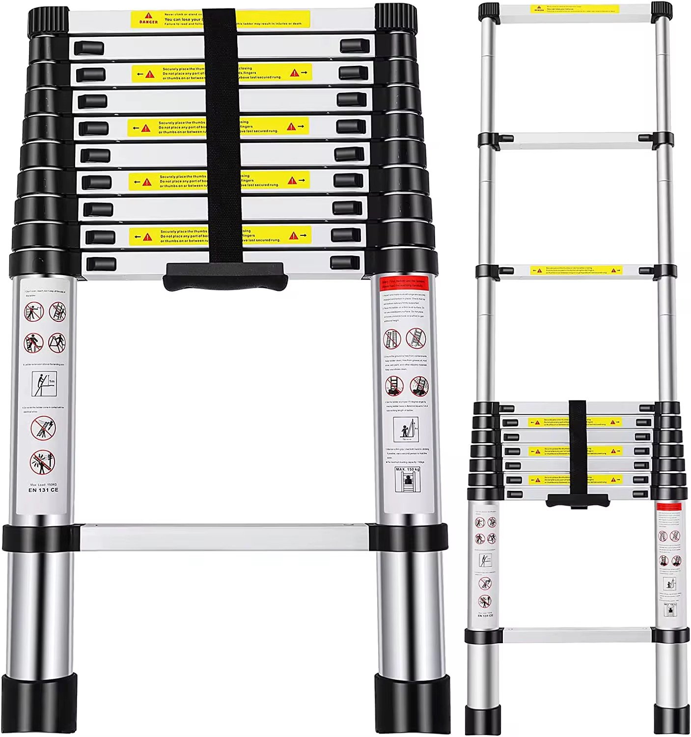 4.4m 5m 6m Folding Step Ladder Aluminum Telescopic Extension Aluminum Ladder Aluminium ladder