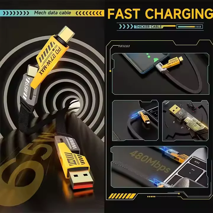 4 in 1 multi functional charger USB data cable