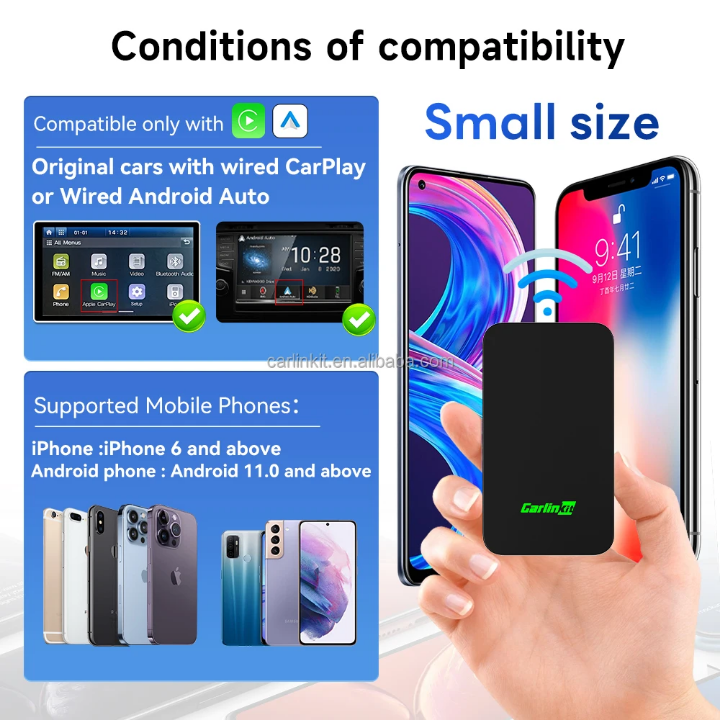 Android auto carplay wireless adapter Ai box play device motorcycle