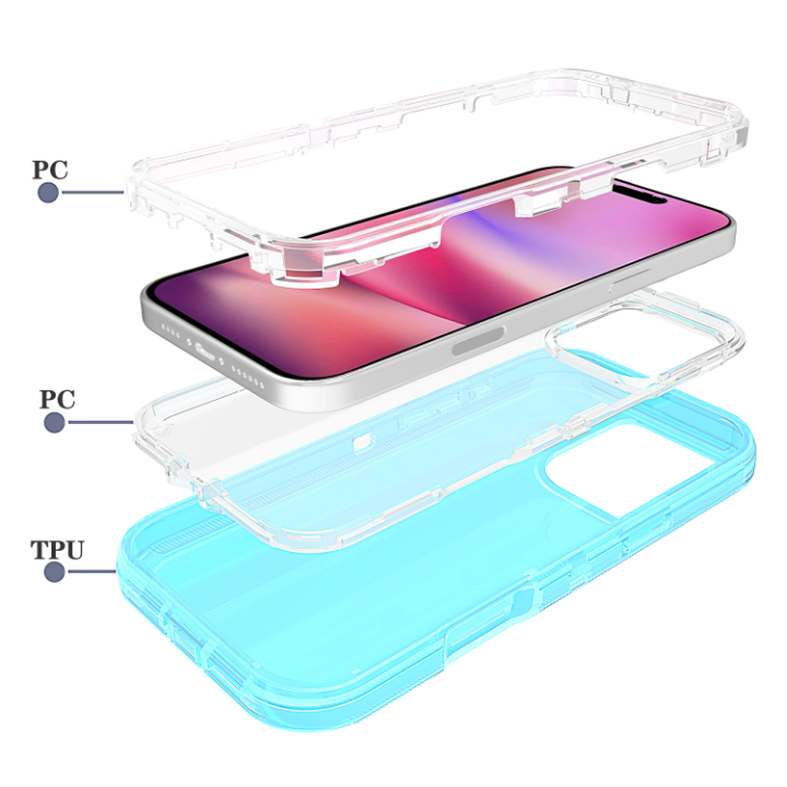 3 in 1 shock defender case 3 layers high quality phone case